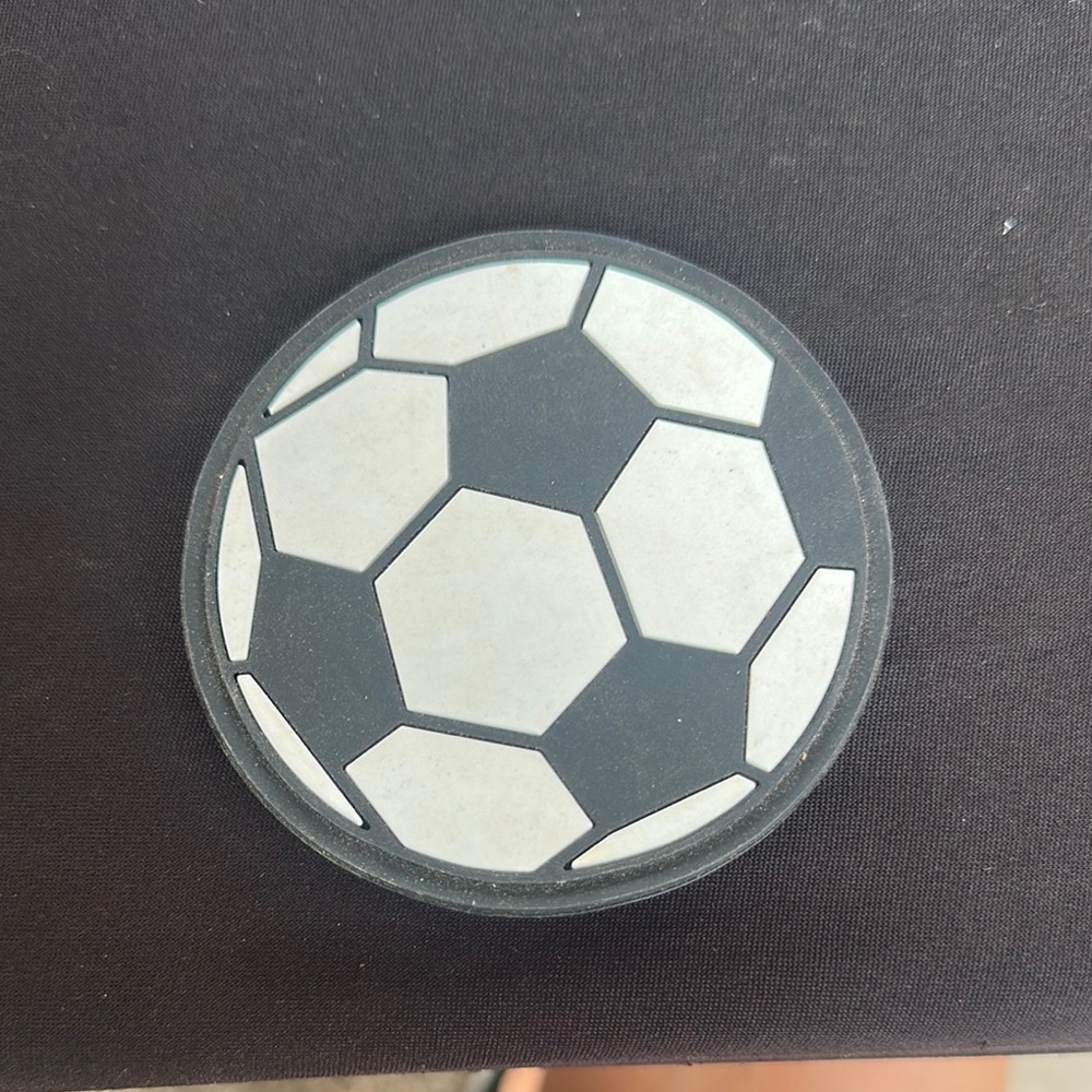 Black and White Soccer Ball bogg bag charm